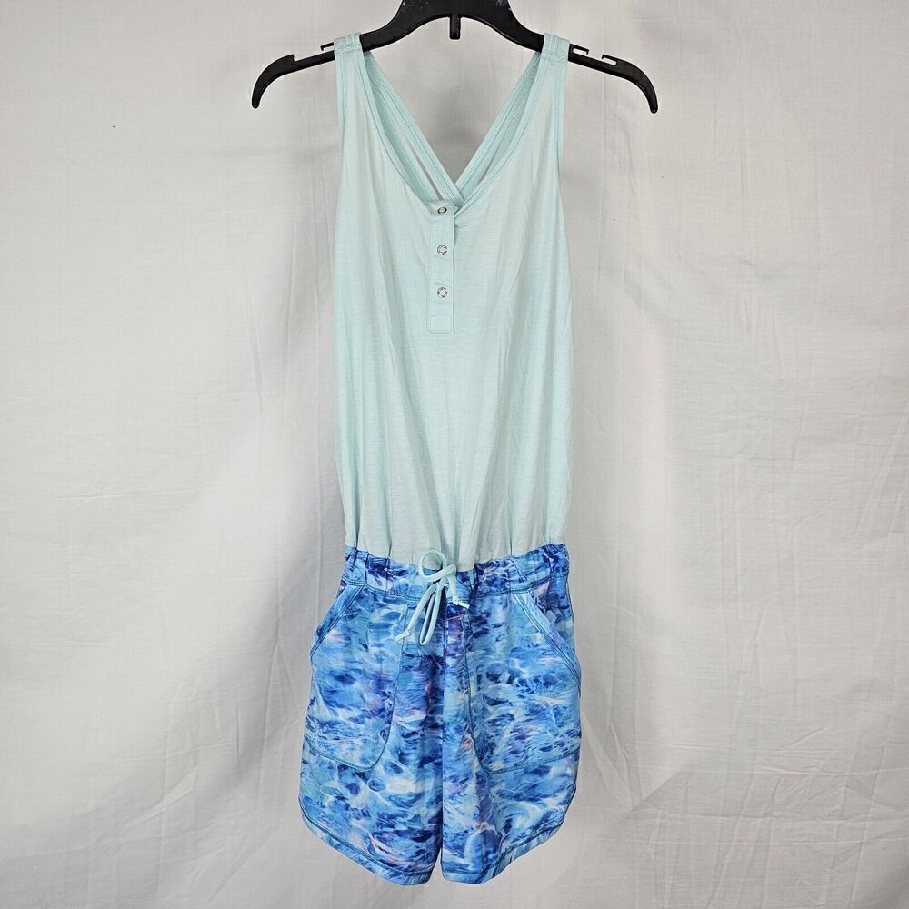 Ivivva By Lululemon Girls Serene Heart Romper Shorts Tie Dye Pockets Size 12